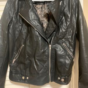 Blu Pepper Faux Leather Jacket - Size Small